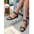 cheap Dress Sandals-Women&#039;s Comfort Wedge Sandals – Faux Leather Croc Texture Slingback Design for Business Casual Outfits