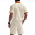 cheap Men&#039;s Tee Sets-Men&#039;s T-shirt Suits 2 Pieces Outfits Tee &amp; Shorts Short Sleeve Standing Collar Summer Color Block Fashion Casual Lace up 2 Piece Vacation Daily Wear Going out Black White Royal Blue Top Tee for Men