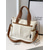 abordables Cabas et fourre-tout-Sac à bandoulière en toile pour femme – Sac à main décontracté bicolore de grande capacité, design multi-poches, sac à bandoulière léger pour un usage quotidien, les voyages et les essentiels de maman