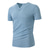 voordelige Geribbeld gebreid T-shirt-Voor heren T-shirt Spier shirt Geribbeld gebreid T-shirt Korte Mouw V-hals Zomer Effen Met Textuur Pitstrook Modieus Ontwerper Sportief Geribd Vakantie Straat Casual Licht Blauw Zwart Lichtgroen Top