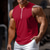 baratos Tops de ginásio-Homens Malha Íntima Colete Camiseta Interior camisa sem manga Sem Manga Gola Redonda Decote V Verão Tecido Moda Clássico Confortável Secagem Rápida Rua Casual Esportes Preto Branco Azul Top Tee para