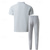 abordables Ensembles de t-shirts basiques pour hommes-Homme Ensembles T-shirt Ensembles de Pantalons Tenues 2 pièces Manche Courte Col de chemise Été Bloc de Couleur Mode Occasionnel 2 pièces Vacances Tenue quotidienne Sortir Noir Vin Vert foncé T-shirt