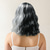 cheap Synthetic Trendy Wigs-Synthetic Wig Wavy Curly Weave Asymmetrical Neat Bang Machine Made Wig 14 inch A1 Synthetic Hair Women&#039;s Middle Part Classic Comfortable Black White
