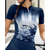 preiswerte Radtrikot Damen-Damen Radtrikot Grafik Farbverlauf Blumenmuster Kurzarm Fahhrad Trikot Oberteil mit 3 Gesäßtaschen Sonnenschutz UV-beständig Schnelltrocknend Reflektierende Streifen Sport Dunkelmarine Bekleidung