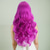 cheap Party Wigs-Synthetic Wig Wavy Bouncy Curl Layered Haircut Neat Bang Machine Made Wig 28 inch A1 Synthetic Hair Women&#039;s Classic Color Gradient Highlighted / Balayage Hair Purple