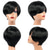 cheap Black &amp; African Wigs-Short Pixie Cut Wigs - 4 Inch Natural Black Mix Brown Short Layered Wig For Black Women Light Yaki Straight Daily Costume Synthetic Hair Wigs Heat Resistant