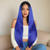cheap Party Wigs-Synthetic Wig kinky Straight Natural Straight Layered Haircut Deep Parting Machine Made Wig 28 inch A1 Synthetic Hair Women&#039;s Classic Comfortable Highlighted / Balayage Hair Purple