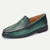 ieftine Mocasini din piele premium-mocasini pentru bărbați din piele verde cu design perforat – pantofi derby Kentucky pentru evenimente casual și semi-formale elegante