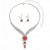 cheap Jewelry Sets-Bridal Jewelry Sets Two-piece Suit Imitation Diamond 1 Necklace Earrings Women&#039;s Classic Sweet Lovely Classic Love Precious Round Jewelry Set For Wedding Gift Daily