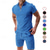 abordables Polo Classique pour Hommes-Homme Ensembles T-shirt Tenues 2 pièces Ensemble Short Manche Courte Col de chemise Été Uni Mode Occasionnel 2 pièces Vacances Tenue quotidienne Sortir Noir Blanche Gris Argile T-shirt haut de gamme