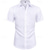 cheap Men&#039;s Dress Shirts-Men&#039;s Shirt Dress Shirt Button Up Shirt Plain Wedding Party Black White Light Green Pink Short Sleeve Lapel Summer Clothing Apparel