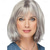 cheap Older Wigs-Women Short Bob Wig Grey Mommy Wig Synthetic Natural Looking Bangs Wig for Daily Party Cosplay