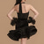 economico Gonne Latine-Abbigliamento da Danza per Bambini Gonne Perle Ragazze Performance Abbigliamento quotidiano Senza Maniche Alto Rete Organza