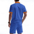 cheap Men&#039;s Tee Sets-Men&#039;s T-shirt Suits 2 Pieces Outfits Tee &amp; Shorts Short Sleeve Standing Collar Summer Color Block Fashion Casual Lace up 2 Piece Vacation Daily Wear Going out Black White Royal Blue Top Tee for Men