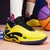 abordables Baskets Décontractées-Chaussures de basket-ball jaunes et noires pour hommes au design dynamique – baskets légères pour le basket-ball et les performances sportives