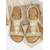 cheap Vacation Sandals-Women&#039;s Gold Floral Beaded Flat Sandals – Boho Elastic Back Beach Shoes for Summer &amp; Resort Wear
