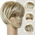 cheap Older Wigs-Short Blonde Pixie Cut Wigs for Women Fluffy Layer Lowlight With Root Stretch Synthetic Hair Pixie Wig with Bangs for Women Replacement Wig Daily Wear