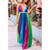 cheap Women&#039;s Costumes-Pride Rainbow Dress Rainbow Chiffon Maxi Dress Adults&#039; Women&#039;s Casual Pride Parade Pride Month Halloween Carnival Easy Carnival Costume