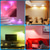 abordables Luces de disco-1 lámpara de pared con control remoto RGB táctil magnético con atenuación, carga USB, rotación de 360 grados, iluminación de lectura para escalera y mesita de noche.