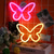 tanie Dekoracyjne światła-motyl neon znaki led światło 3aa zasilane baterią usb obsługiwane ścienne światło neonowe dekoracja motyl sztuka ścienna na boże narodzenie dom sypialnia dekoracja urodzinowa