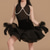 economico Gonne Latine-Abbigliamento da Danza per Bambini Gonne Perle Ragazze Performance Abbigliamento quotidiano Senza Maniche Alto Rete Organza