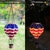 abordables Éclairage paysager-1 Pack Lanternes Solaires en Montgolfière Patriotiques avec Lumière Flamboyante pour le Jour de l'Indépendance du 4 Juillet 250ème Anniversaire Jour du Souvenir pour Jardin Patio
