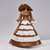 baratos Vestidos-Vintage Rococó Renascentista Maxi Vestidos Normal Julieta Princesa Noiva Pregueado Com Babados Princesa Decote Redondo Fantasia Mulheres Dia Das Bruxas Carnaval Baile de Máscaras Festa dia das Bruxas