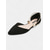 abordables Ballerines femme-Ballerines bordeaux à bout pointu pour femme – chaussures en daim avec bride de cheville en perles pour des rendez-vous élégants en journée