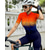 cheap Women&#039;s Jerseys-Women&#039;s Cycling Jersey Short Sleeve Bike Jersey Top with 3 Rear Pockets Sunscreen UV Resistant Breathable Quick Dry Orange Sports Clothing Apparel