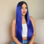 cheap Party Wigs-Synthetic Wig kinky Straight Natural Straight Layered Haircut Deep Parting Machine Made Wig 28 inch A1 Synthetic Hair Women&#039;s Classic Comfortable Highlighted / Balayage Hair Purple
