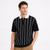cheap Men&#039;s Elite Polo-Men&#039;s Polo Knit Polo Sweater Formal Work Turndown Short Sleeve Striped Vertical Stripes Stripe-Trim Stripe Spring Black White Brown Army Green Polo