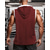 preiswerte Fitness Tank-Tops-Herren Tank Top Weste Unterhemd Ärmelloses Shirt Ärmellos Mit Kapuze Sommer Farbblock Mode Designer Basic Patchwork Urlaub Straße Ausgehen Schwarz Weiß Rote Top T-Shirt für Herren