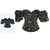baratos espartilho-Rococó Com Busto Baile de Máscara Espartilho de Tronco Inteiro Fantasias Jacquard Compressão abdominal Flexão Jacquard Fantasia Mulheres Real Baile de Máscaras Festa Carnaval de Veneza Adulto Corpete