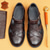 baratos Sandálias de couro premium-sandálias masculinas de couro com bico fechado – sapatos de verão respiráveis e antiderrapantes para reuniões formais, igreja e uso ao ar livre