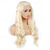 abordables Perruques à dentelle frontale-Perruque de cheveux humains blonds 613# avec dentelle frontale 13*4, perruque de cheveux humains ondulés, densité 150% pour femmes noires