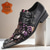 levne Elementární Společenské Boty-Pánské černé květinově vyšívané monk strap společenské boty - Gotické formální boty pro svatby bankety a módní přehlídky