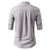 cheap Cotton Linen Shirt-Men&#039;s Shirt Linen Shirt Popover Shirt Casual Shirt Cotton Shirt Plain Vacation Hawaiian Black White Apricot Gray 3/4 Length Sleeve Band Collar Summer Spring Clothing Apparel Button-Down