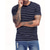 cheap Basic T shirts-Men&#039;s T Shirt Tee Short Sleeve Shirt Tee Top Short Sleeve Crew Neck Summer Spring Stripes Fashion Designer Basic Classic Vacation Street Going out Black Navy Blue Top Tee for Men