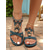 ieftine Sandale de vacanță-sandale plate de damă boeme cu margele florale – sandale gladiator cu slip-on în stil etnic pentru excursii la plajă și vacanțe de vară