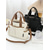 abordables Cabas et fourre-tout-Sac à bandoulière en toile pour femme – Sac à main décontracté bicolore de grande capacité, design multi-poches, sac à bandoulière léger pour un usage quotidien, les voyages et les essentiels de maman