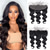tanie Tylne i przednie-peruwiański wolny/środkowa część 13x4 body wave lace frontal 100% ludzkie włosy naturalny kolor remy włosy lace front