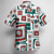 cheap Tops-Retro Vintage 1970s Shirt Aloha Shirt Hippie Disco Geometic Fancy Dress Men&#039;s Masquerade Vacation Party Pride Parade Adults&#039; Shirt