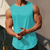 abordables Camisetas sin mangas de gimnasio-Hombre Camiseta sin mangas Chaleco Camisetas Interiores Camisa sin mangas Sin Mangas Escote Redondo Cuello redondo Verano Plano Moda Clásico Casual Malla Deportivo Calle Casual Deportes Negro Blanco
