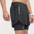 cheap Running Shorts-Men's Running Shorts sport shorts Summer Outdoor Regular Fit Quick Dry Lightweight Breathable Shorts Elastic Waist 2 in 1 Dark Grey Black Camping / Hiking Hunting Climbing S M L XL