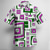 cheap Tops-Retro Vintage 1970s Shirt Aloha Shirt Hippie Disco Geometic Fancy Dress Men&#039;s Masquerade Vacation Party Pride Parade Adults&#039; Shirt
