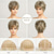cheap Older Wigs-Light Blonde Mixed Off-White Short Pixie Cut Wigs for Women With Bangs Human-hair Like Texture Natural Layered Hair