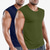 cheap Tank Tops-Men&#039;s Tank Top Vest Undershirt Sleeveless Shirt Sleeveless Round Summer Plain Fashion Classic Comfortable 2 Piece Street Casual Sports Black+Green Red+Black Black White Top Tee for Men