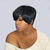 cheap Black &amp; African Wigs-Short Pixie Cut Wigs - 4 Inch Natural Black Mix Brown Short Layered Wig For Black Women Light Yaki Straight Daily Costume Synthetic Hair Wigs Heat Resistant