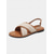 abordables Sandales de Vacances-Sandales plates à brides croisées tissées pour femmes – sandales bohèmes décontractées pour les promenades estivales et les rendez-vous romantiques en journée