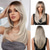 cheap Synthetic Trendy Wigs-20 Inches Long Straight Blonde Layered Synthetic Hair Wigs for Women with Dark Roots for Daily Party Use